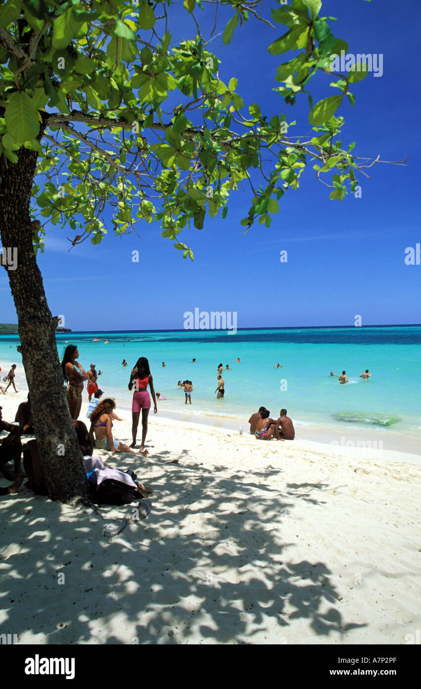 Cuba, Holguín, Guardalavaca, Playa Esmeralda Banque D'Images