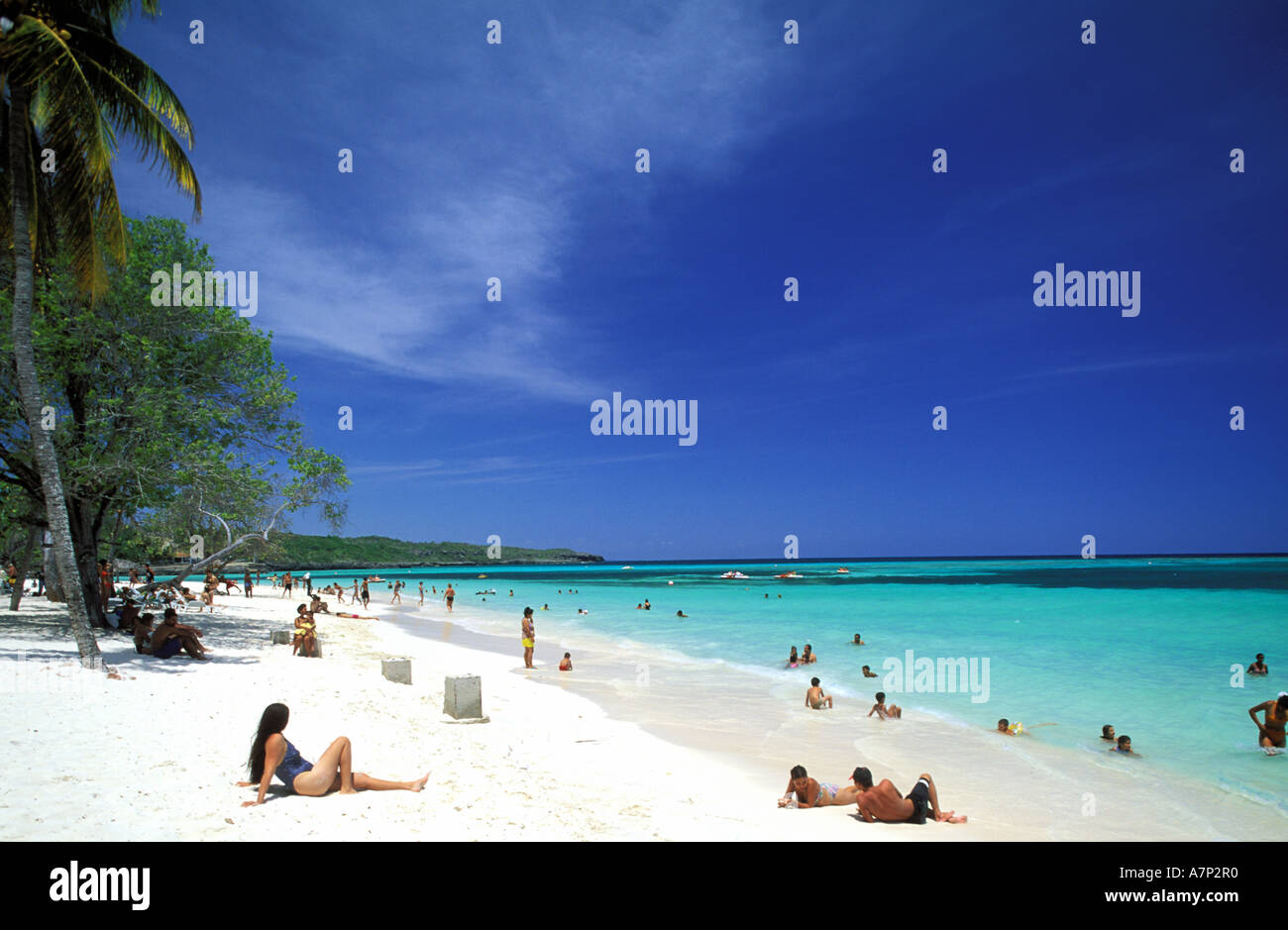 Cuba, Holguín, Guardalavaca, Playa Esmeralda beach Banque D'Images