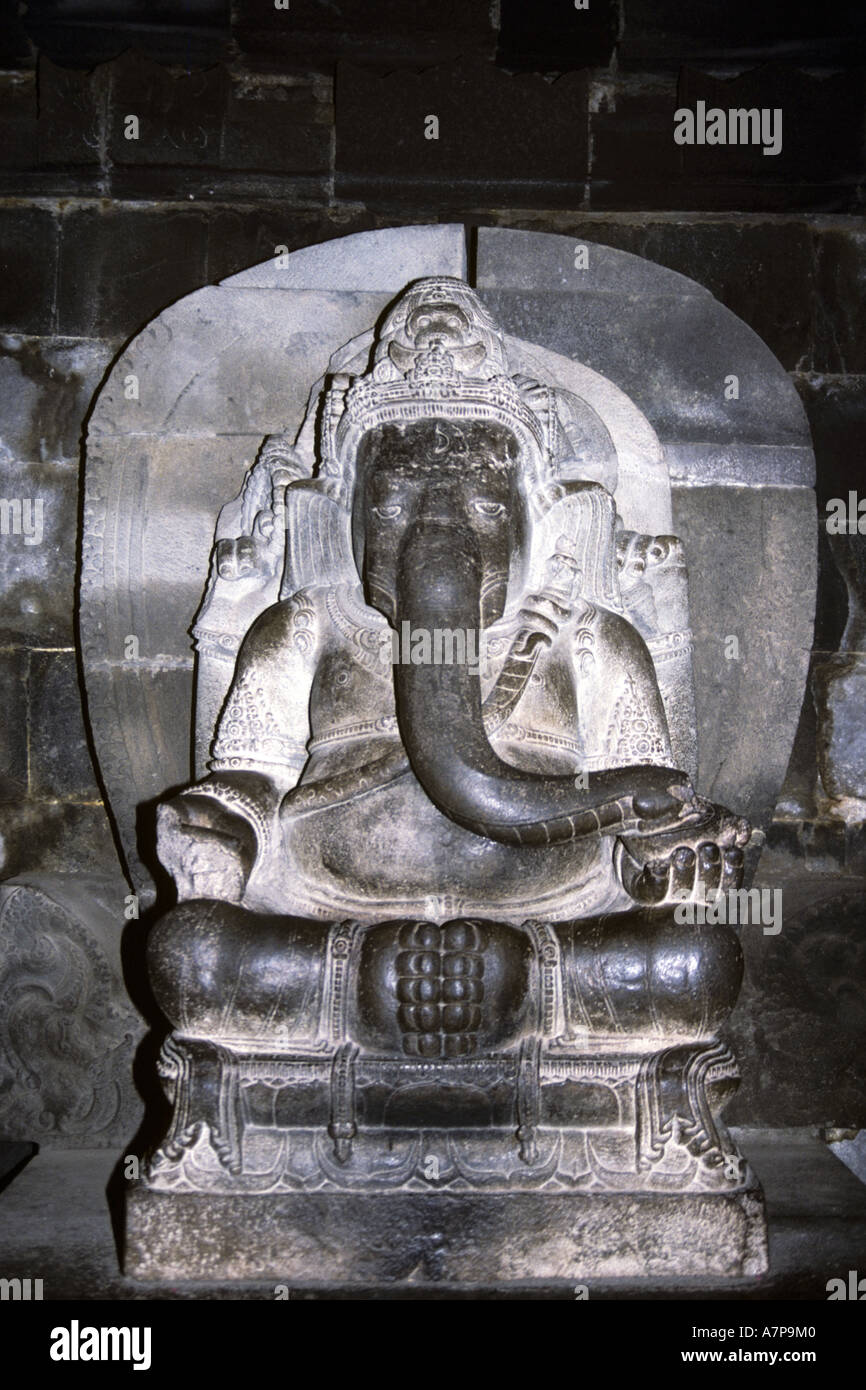 Statue d'Ganeesha au temple de Prambanan, Java, Indonésie Banque D'Images