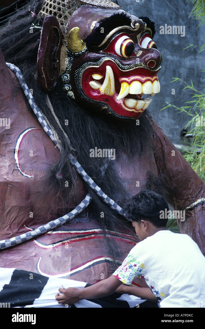 La figure du festival Nyepi, INDONÉSIE, Bali Banque D'Images