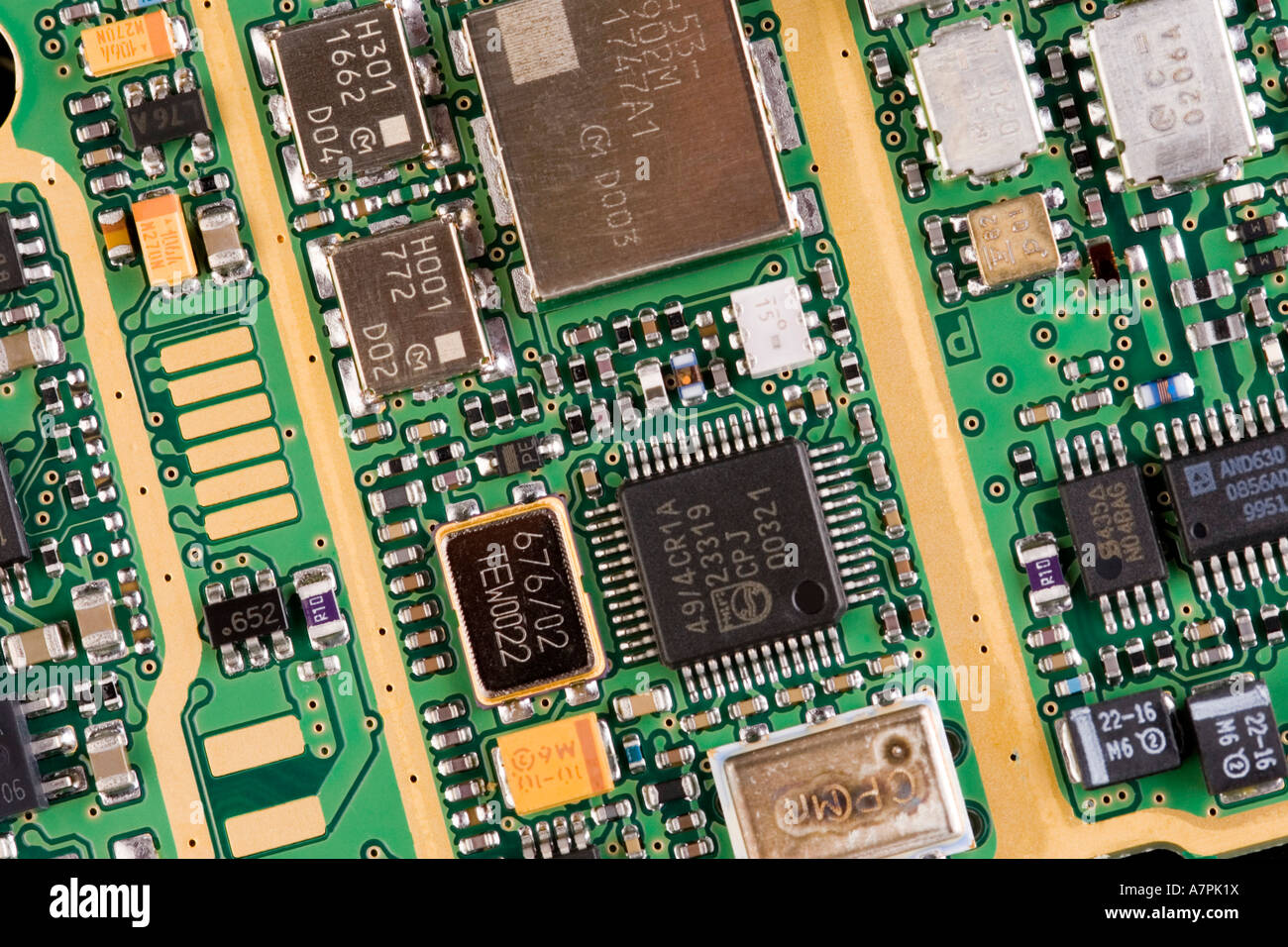 Carte à circuits imprimés, composants pour montage en surface Banque D'Images