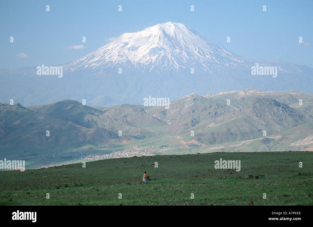 Vue sur l'Ararat sur highland Banque D'Images