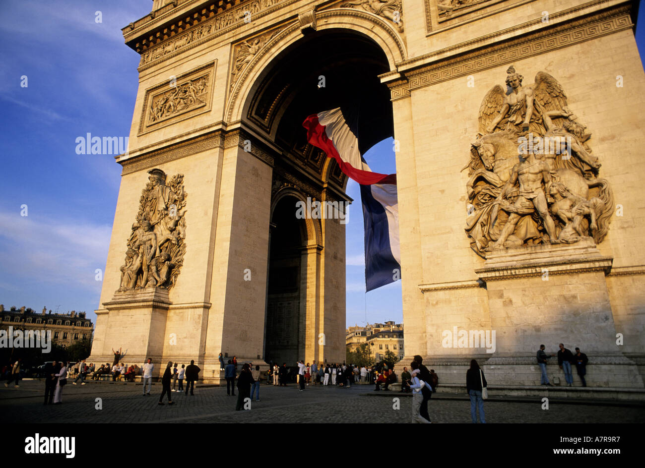 France, Paris, Arc de Triomphe Banque D'Images