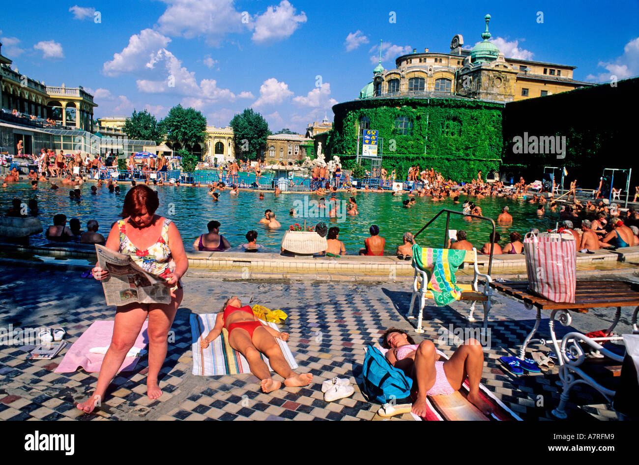 La Hongrie, Budapest (parasite), le fameux bains Szechenyi Banque D'Images