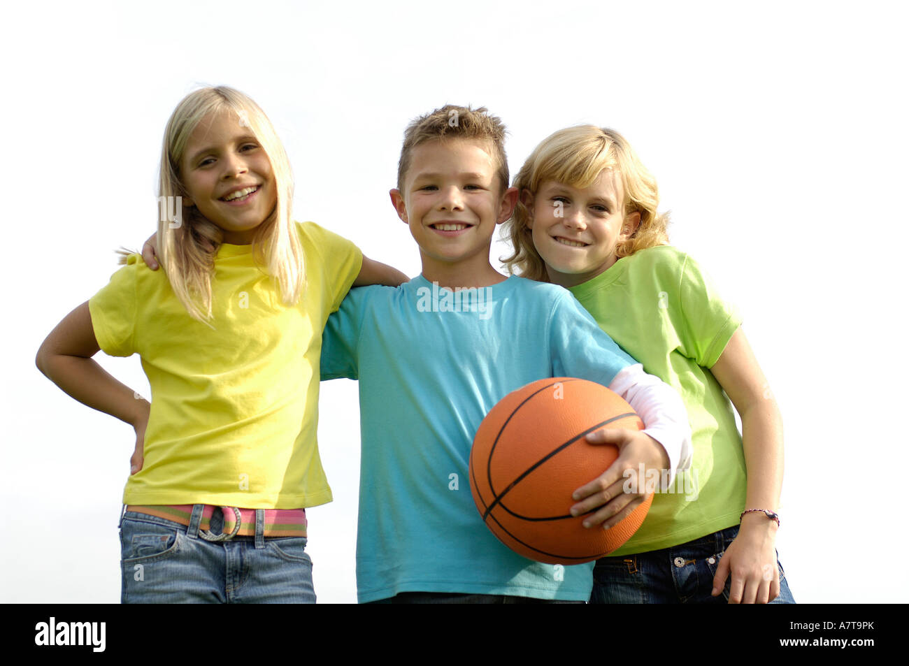 Portrait de frère et soeurs smiling Banque D'Images