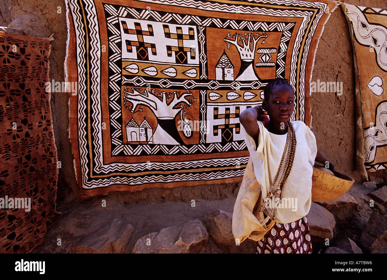 Mali, Pays Dogon, Dogon handicraft Banque D'Images