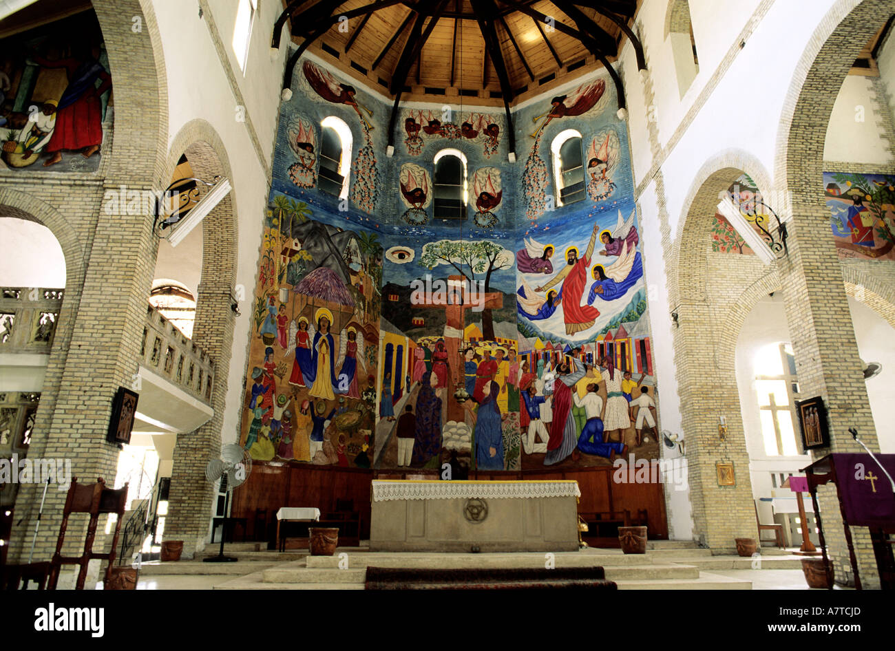Haïti, Port au Prince, la cathédrale de la Sainte Trinité Banque D'Images
