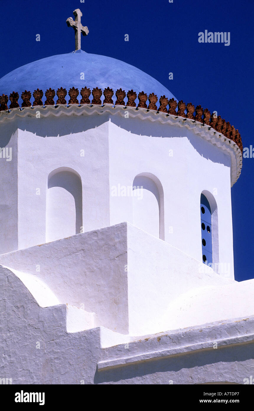La Grèce, Îles Cyclades, l'île de Sifnos, le monastère de Panagia tis Poulatis Banque D'Images