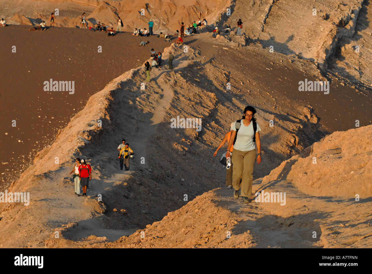 Dunes de sable de la vallée de la luna désert d'Atacama au Chili Banque D'Images