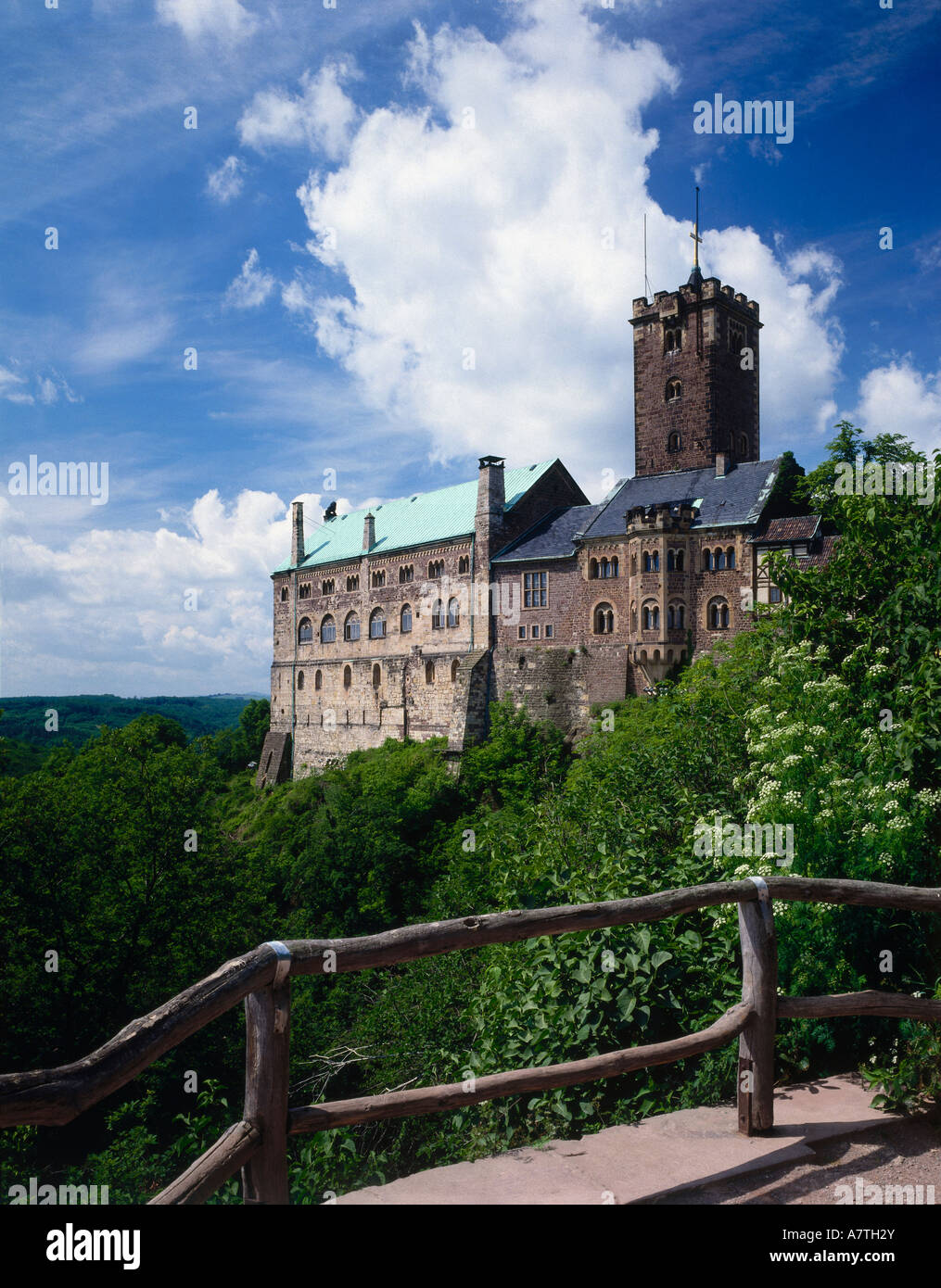 Château sur la colline parlementaire, Eisenach, Allemagne Banque D'Images