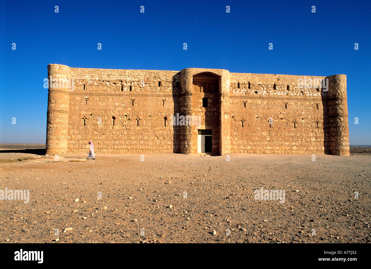 La Jordanie, les châteaux du désert, Al Qasr Kharanah Banque D'Images