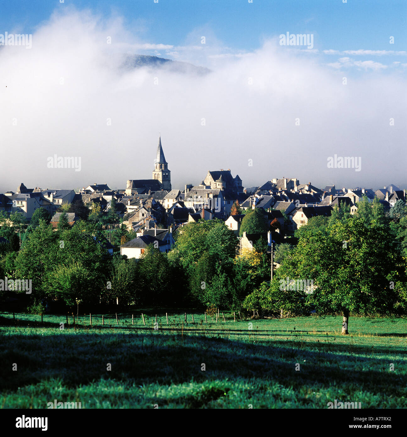 La France, l'Aveyron, Vallée du Lot, Saint Come d'Olt village Banque D'Images