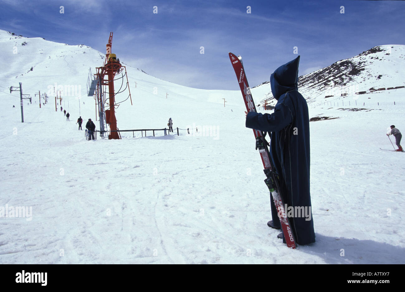 Le Maroc, Haut Atlas, l'Oukaïmeden, station de ski à une altitude de 3273 m (situé à 70 km de Marrakech) Banque D'Images