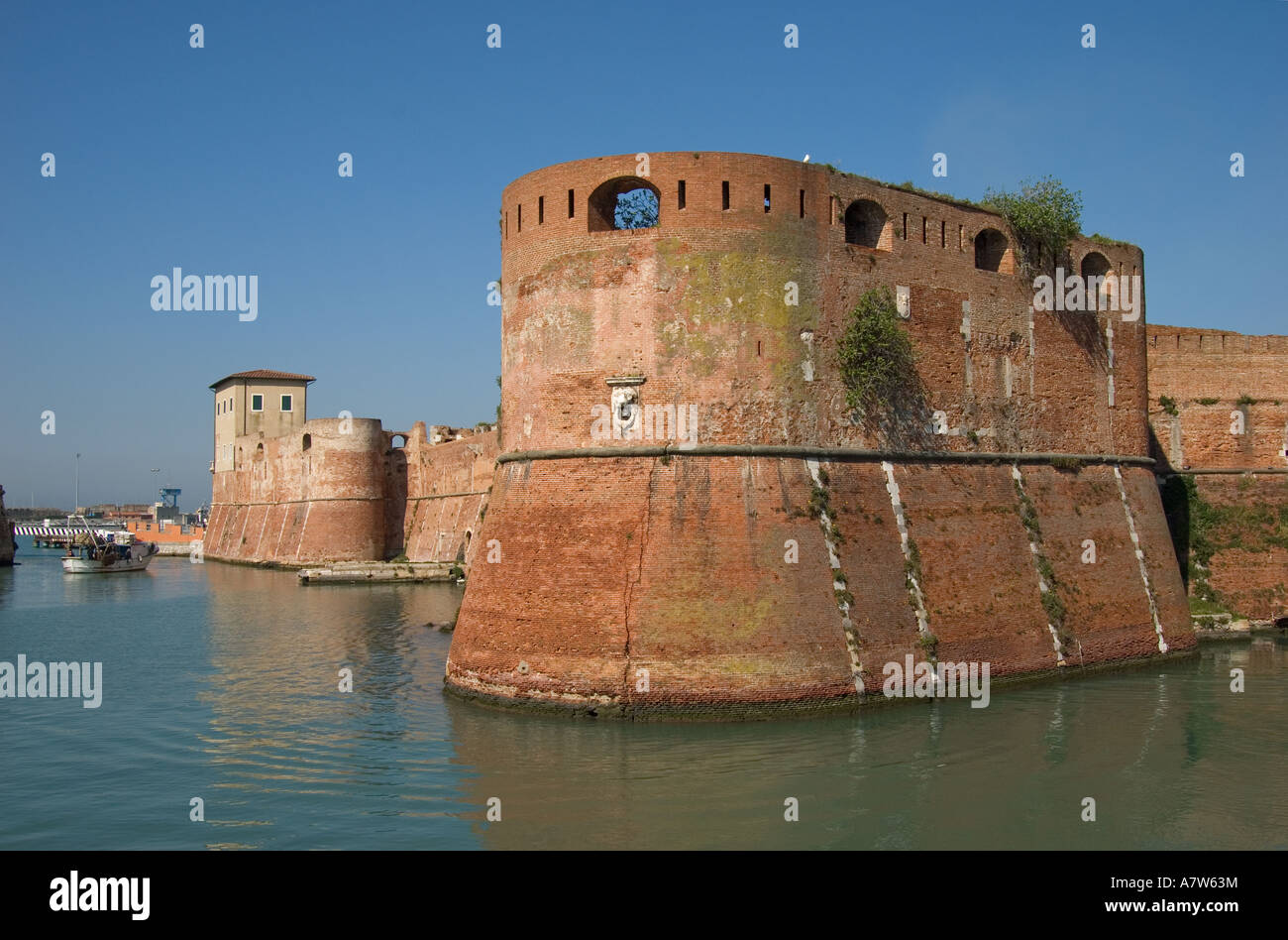 Livourne, Toscane, Italie. Fortezza Vecchia (la vieille forteresse - 16thC) Banque D'Images