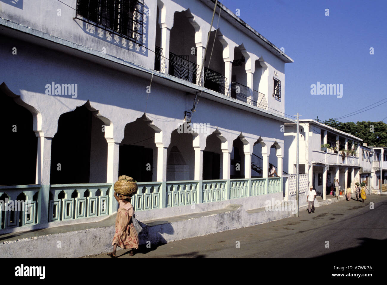 République des Comores, l'île d'Anjouan, Mutsumudu medina Banque D'Images