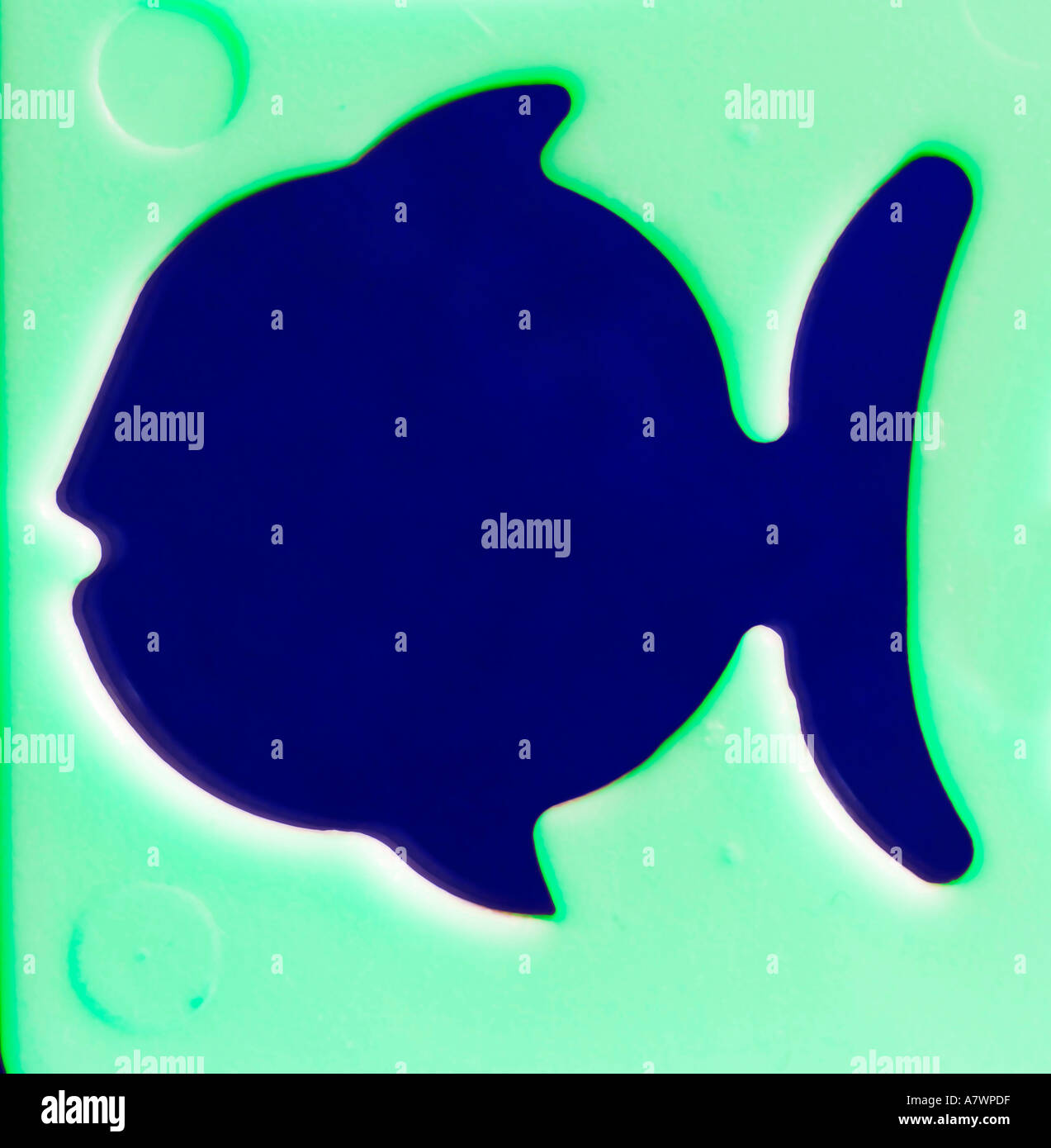 Poisson symbole dessin Banque D'Images