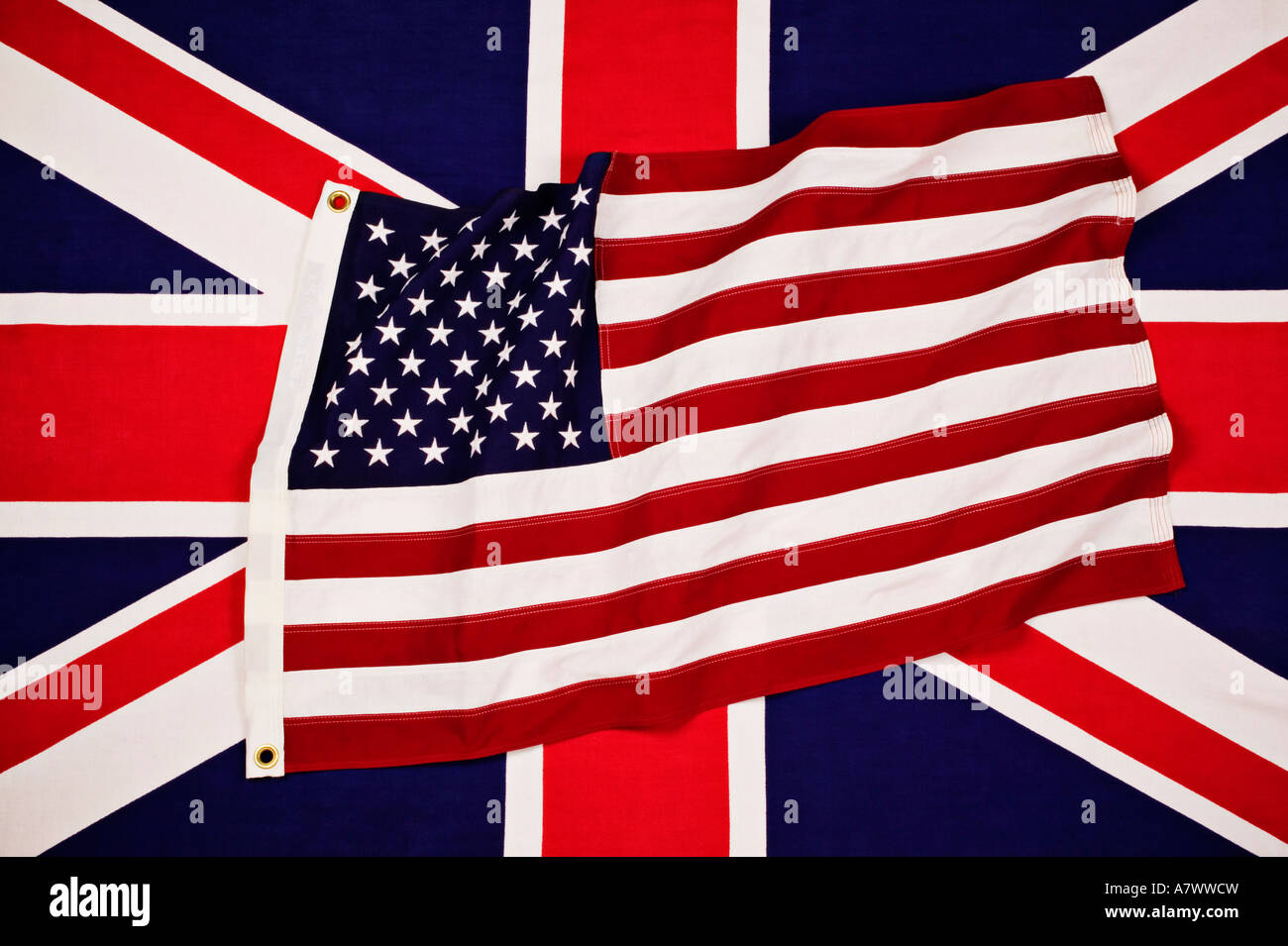 Drapeau américain et britannique Banque D'Images