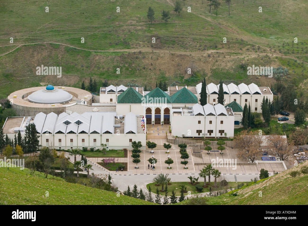 Le MAROC, Moulay Yacoub (FES) : Bâtiment de Moulay Yacoub Hot Springs Banque D'Images