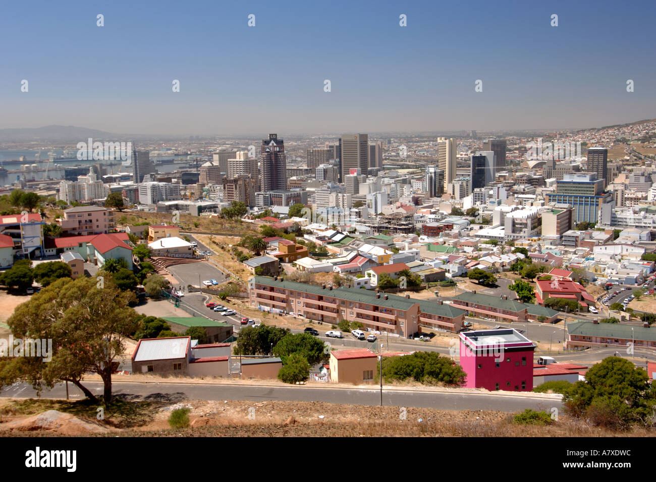 Une vue de la ville de Cape Town à partir de Signal Hill. Banque D'Images