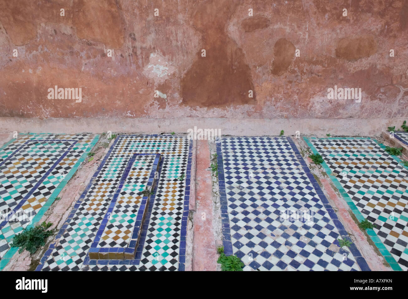 Maroc, Marrakech : Tombes Saadiennes cimetière privilégié pour les descendants du prophète Mohammed Banque D'Images