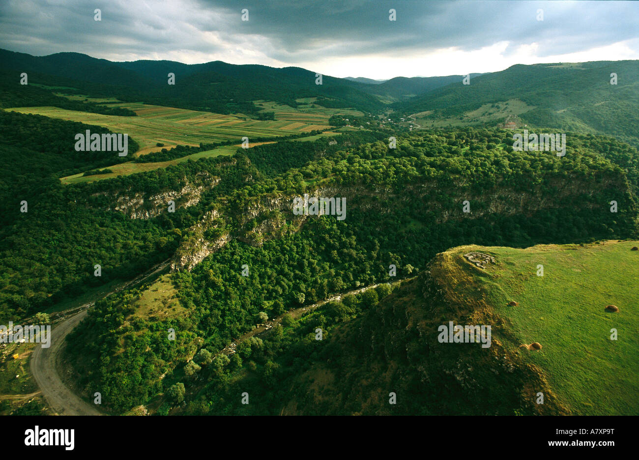 La Géorgie, l'Homo Erectus Dmanisi, site, 1,8 millions ans hominins Banque D'Images