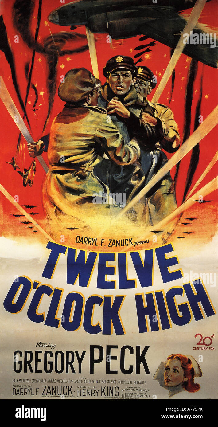 Douze heures pour l'affiche 1949 HAUT TCF film avec Gregory Peck Banque D'Images