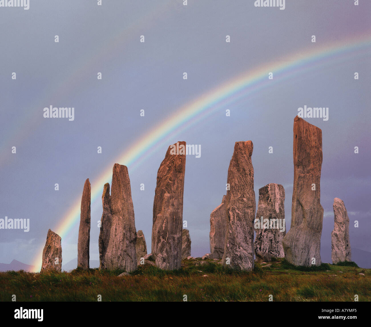 Fr - Outer Hebrides : Callanish Standing Stones sur l'île de Lewis Banque D'Images