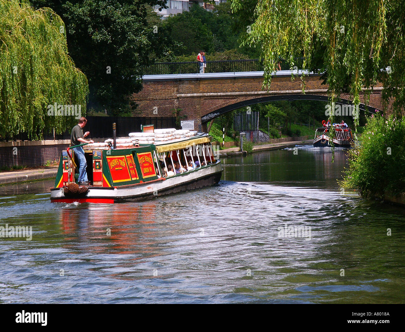 Regents Park Londres camden regents canal partie de Grand Union canal bateau étroit Banque D'Images
