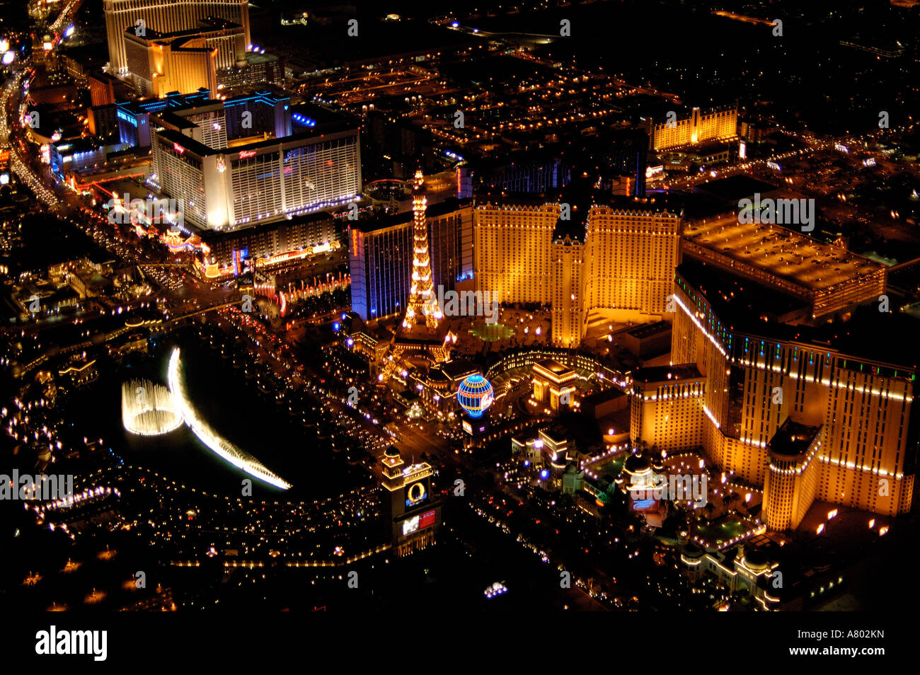 Las Vegas vue aérienne prise à partir d'un dirigeable Banque D'Images