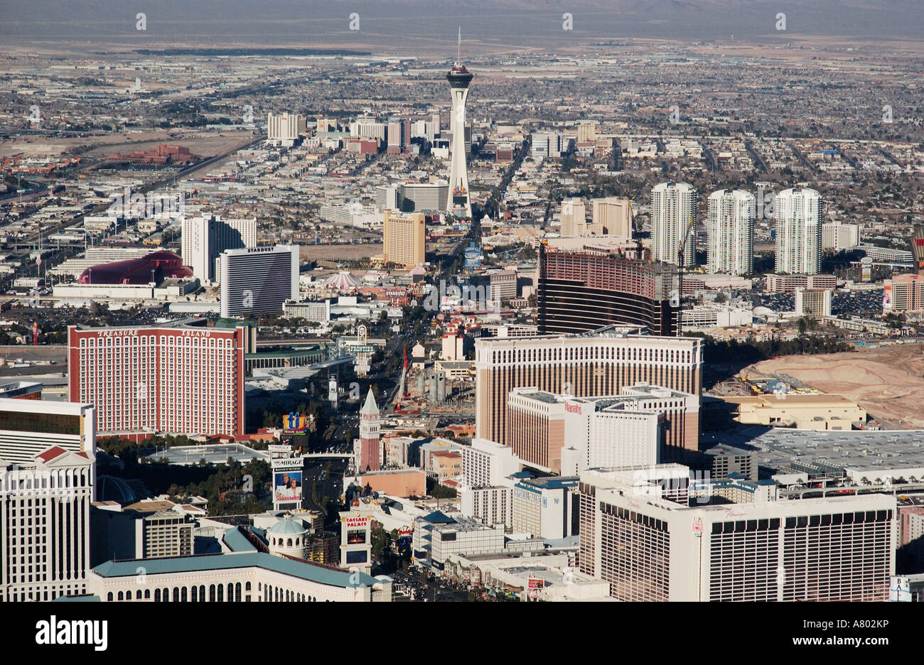 Las Vegas vue aérienne prise à partir d'un dirigeable Banque D'Images