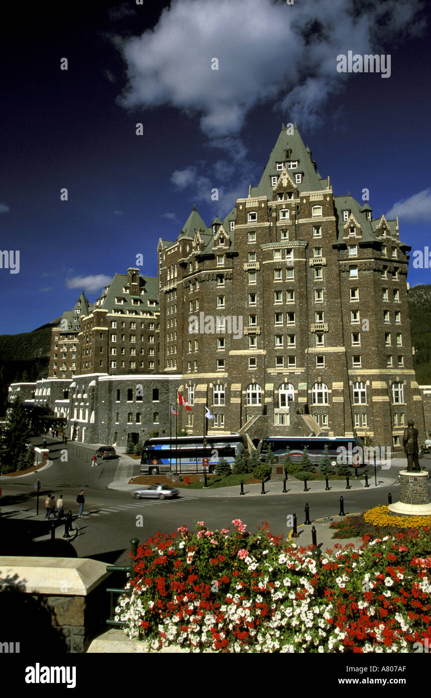 Hôtel Banff Springs Banff National Park Alberta Canada Banque D'Images