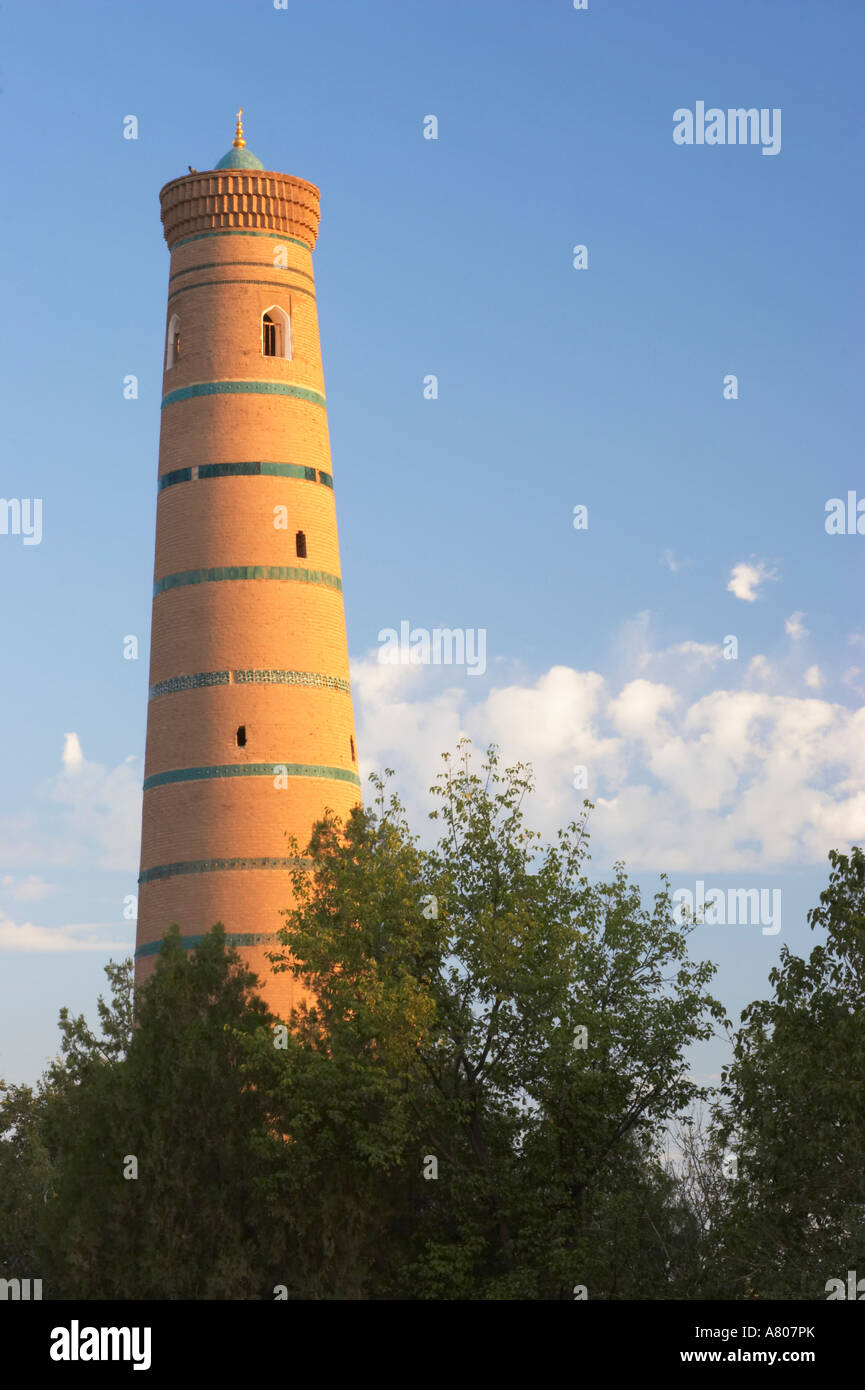 Khiva, Juma Minaret à l'aube Banque D'Images