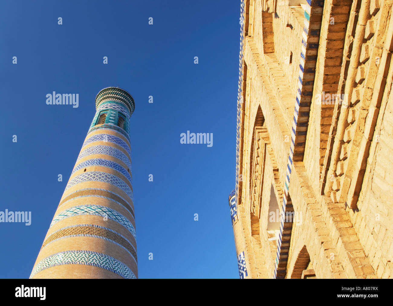 Vue sur Islom-Huja Minaret Banque D'Images