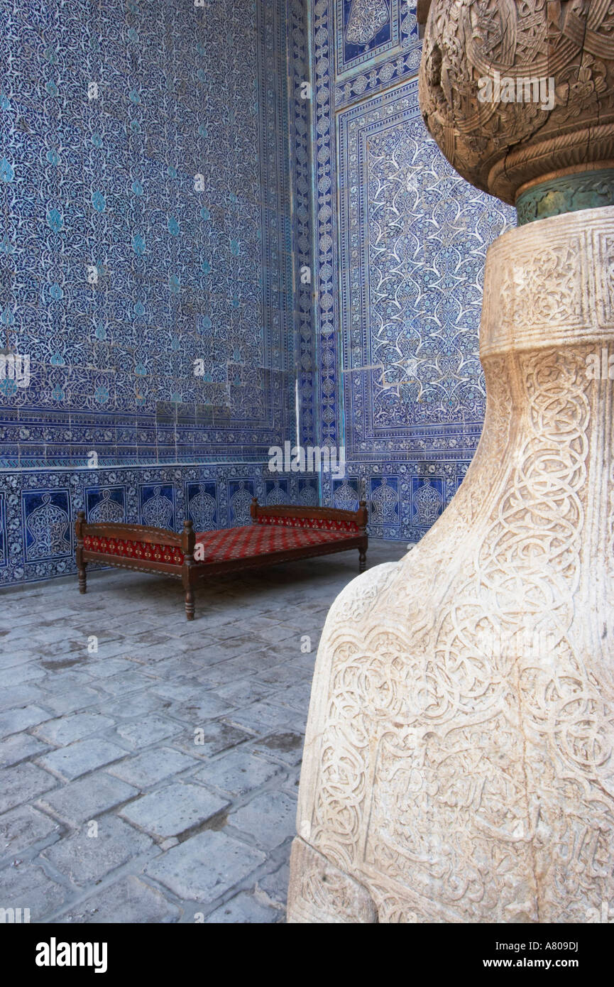 L'Ouzbékistan, de l'intérieur lit Palais Tosh-Khovli Banque D'Images