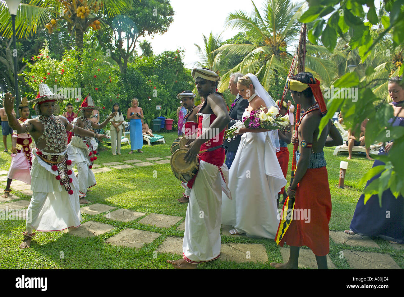 Mariage écossais à l'hôtel Sri-Lankais Banque D'Images