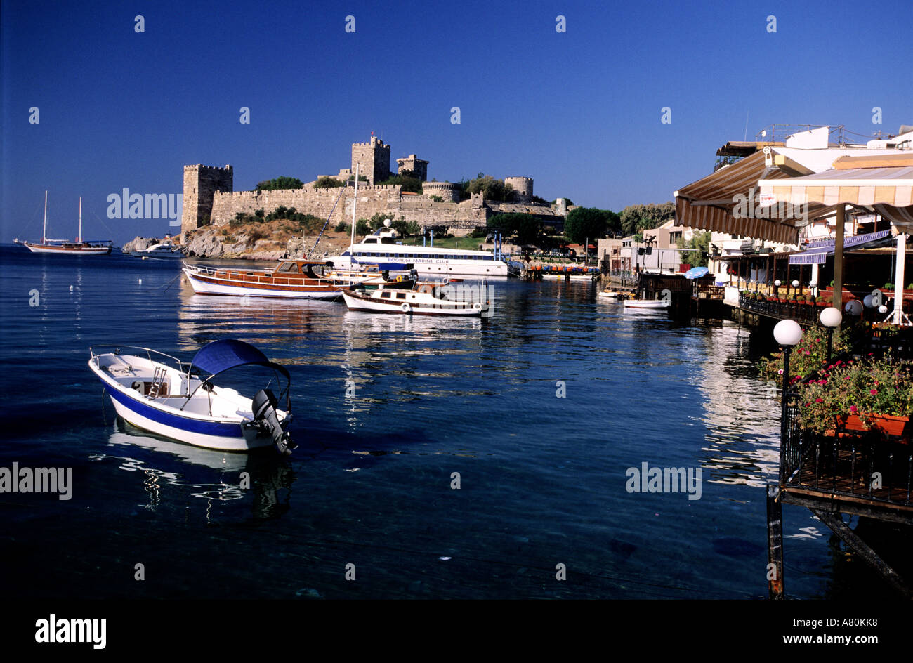 Turquie, Bodrum et le château de Saint Pierre Banque D'Images