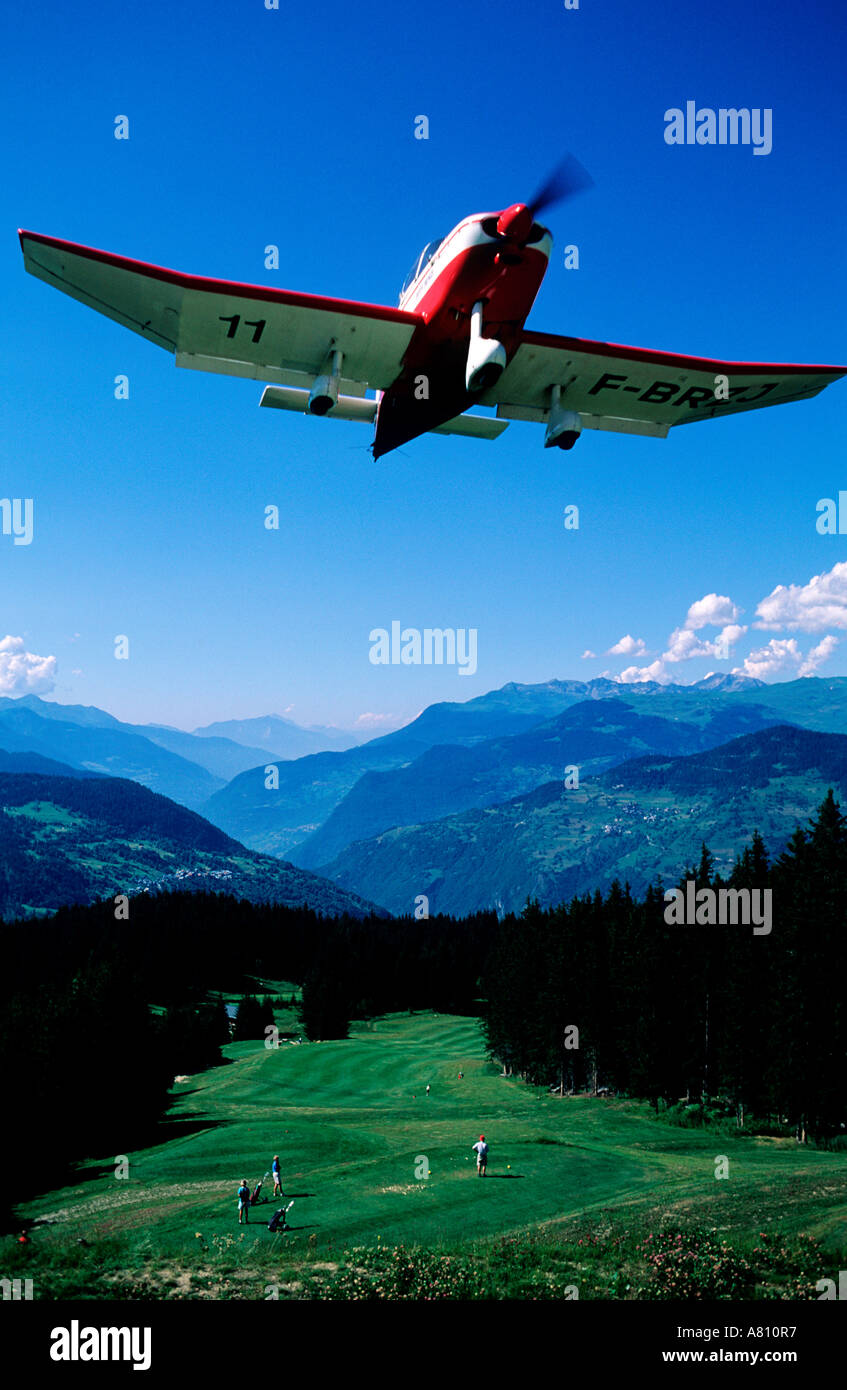 France, Savoie, golf de Méribel et de l'altiport Banque D'Images