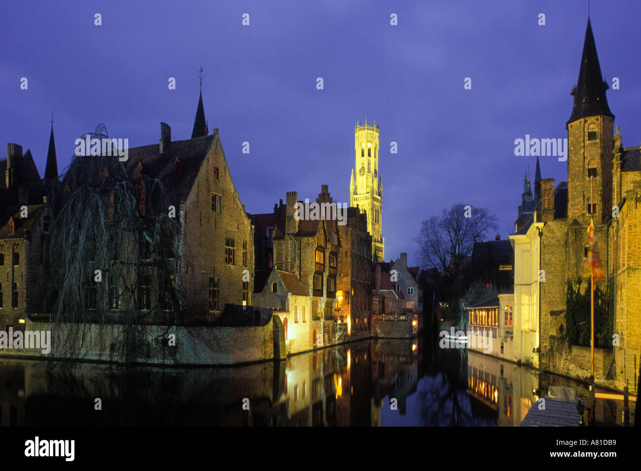Rozenhoedkaai Bruges Belgique Banque D'Images