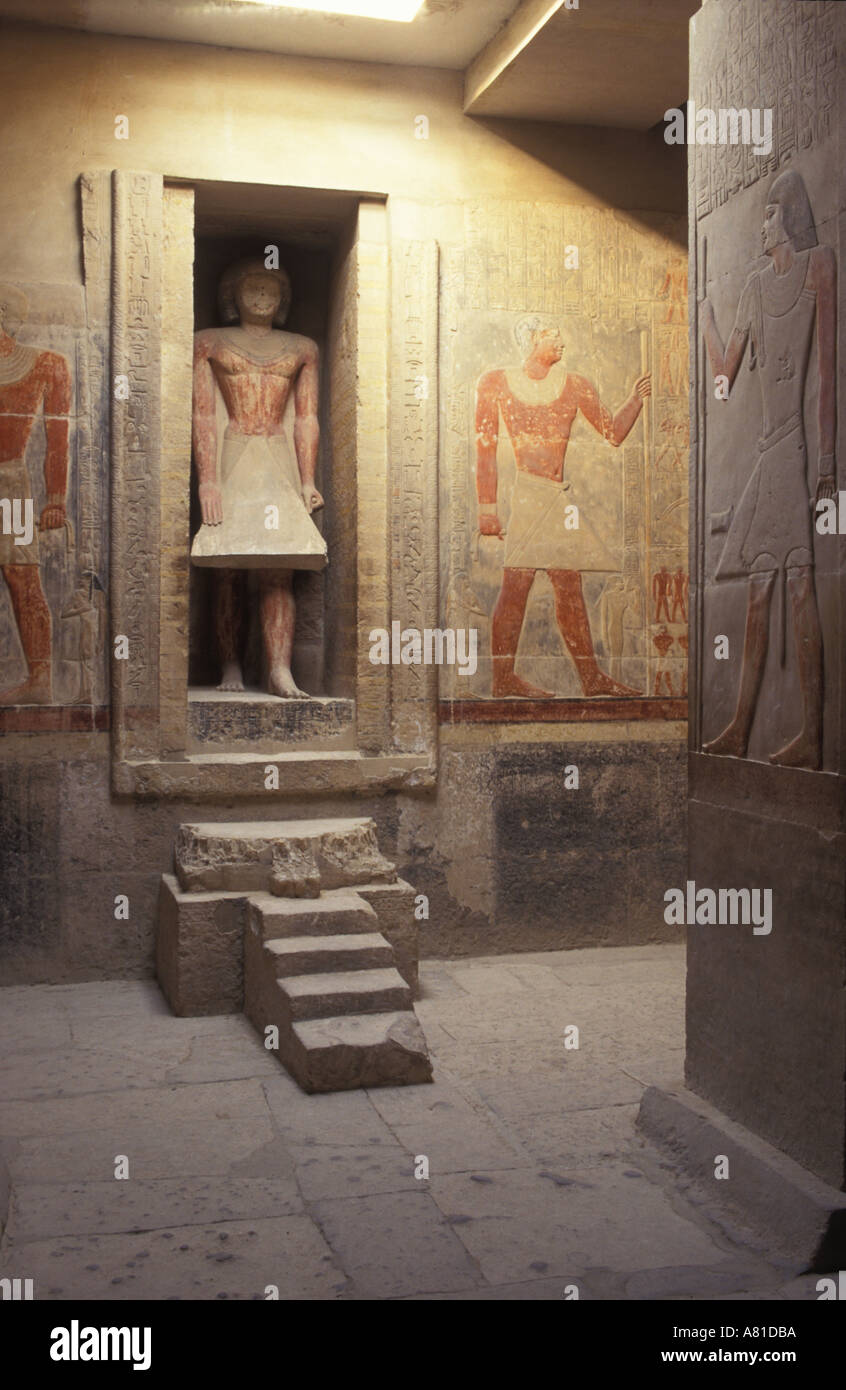 Saqqara, Tombe De Mereruka, Interiors. 6ème dynastie, vieux royaume, vizier au pharaon Teti Banque D'Images