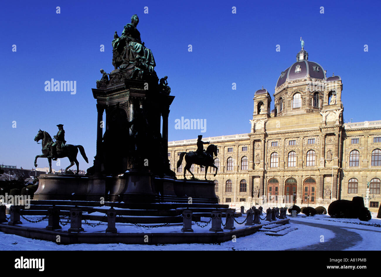 L'Autriche, Vienne, le Musée d'Histoire Naturelle sur Maria Theresien Platz Banque D'Images
