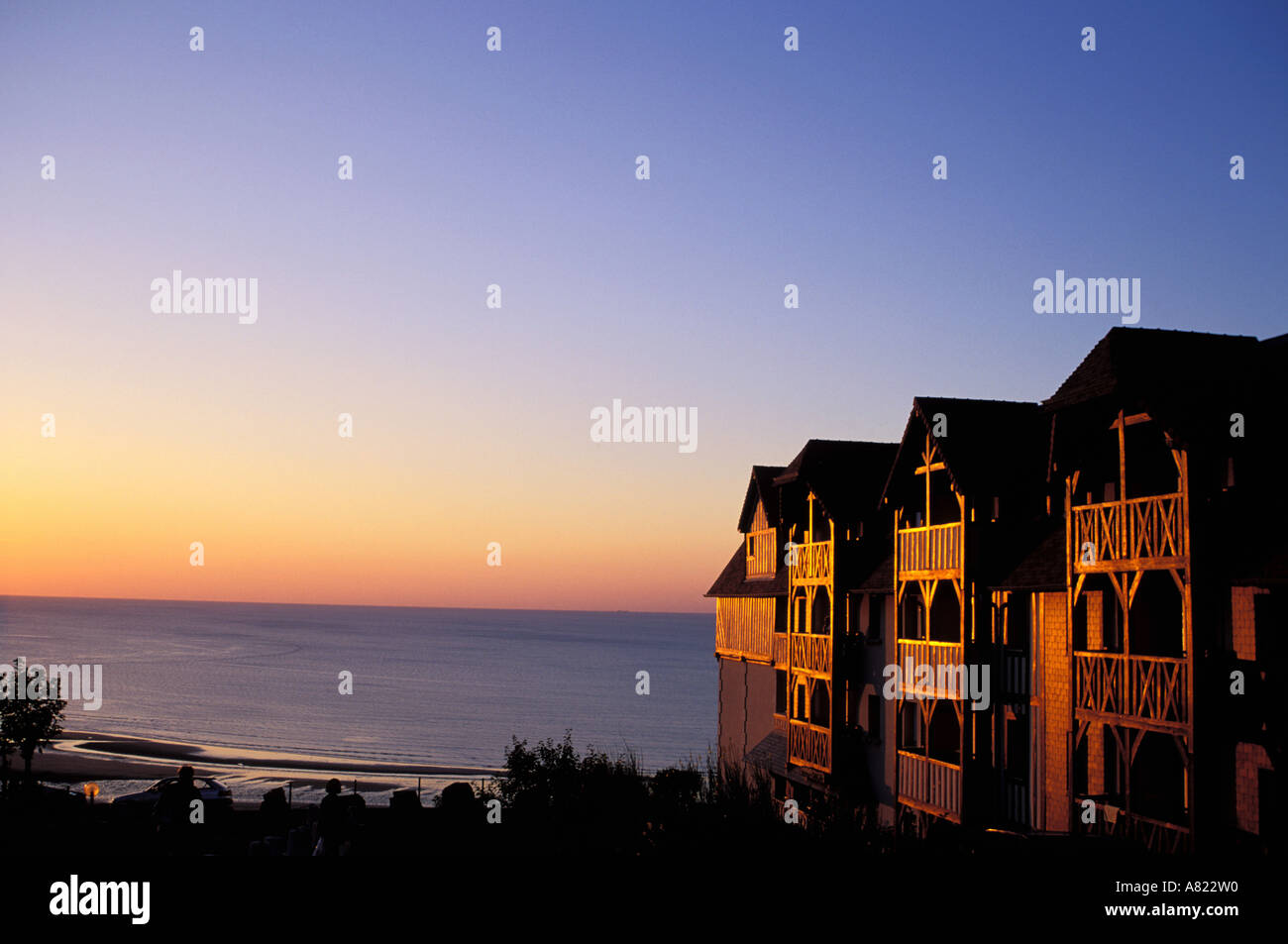 France, Calvados, Trouville sur Mer, Résidence Banque D'Images