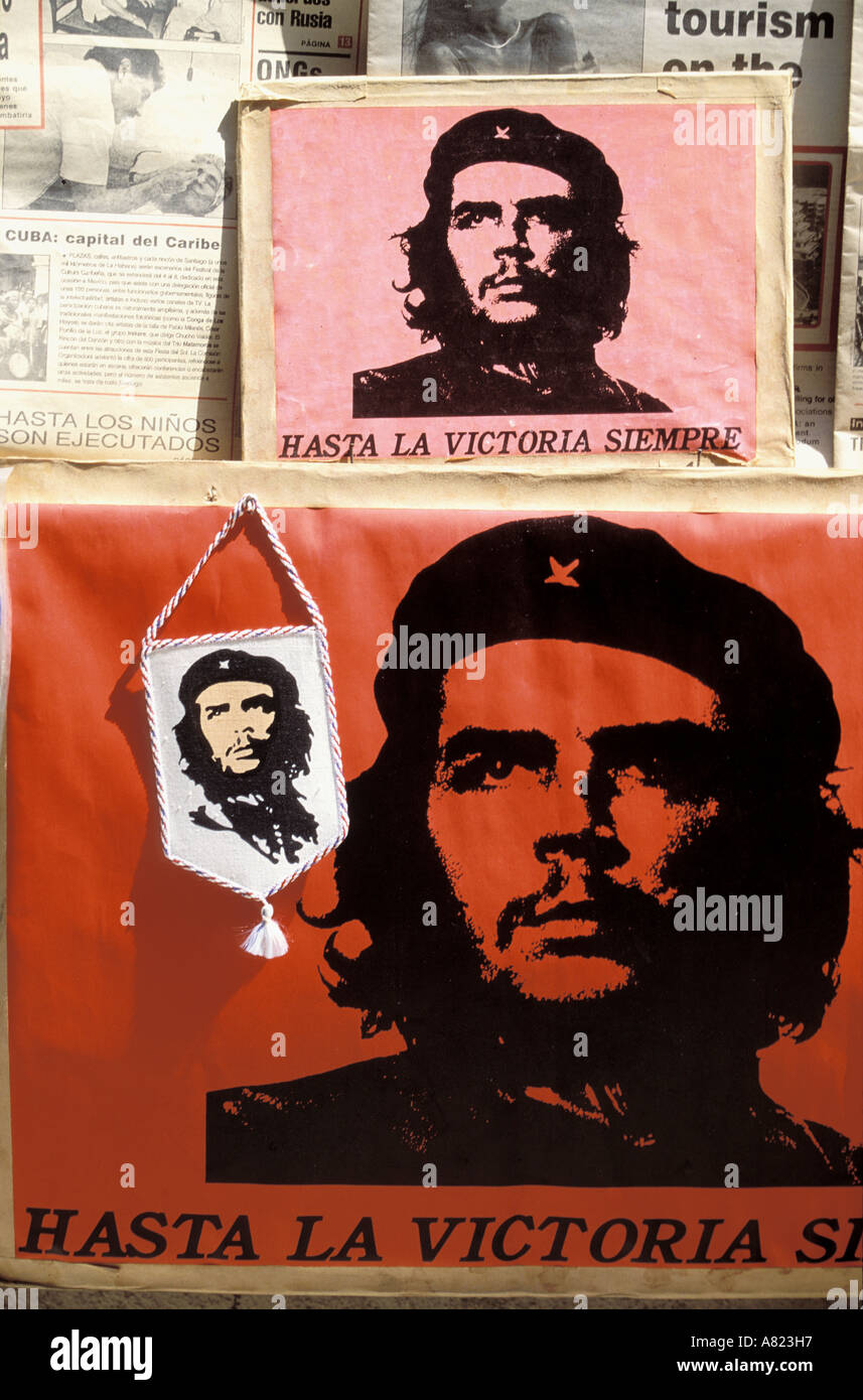 Cuba, La Havane, portrait de la Che Guevara (portrait du Che par Alberto Diaz Guttierez alias Korda ©) Banque D'Images