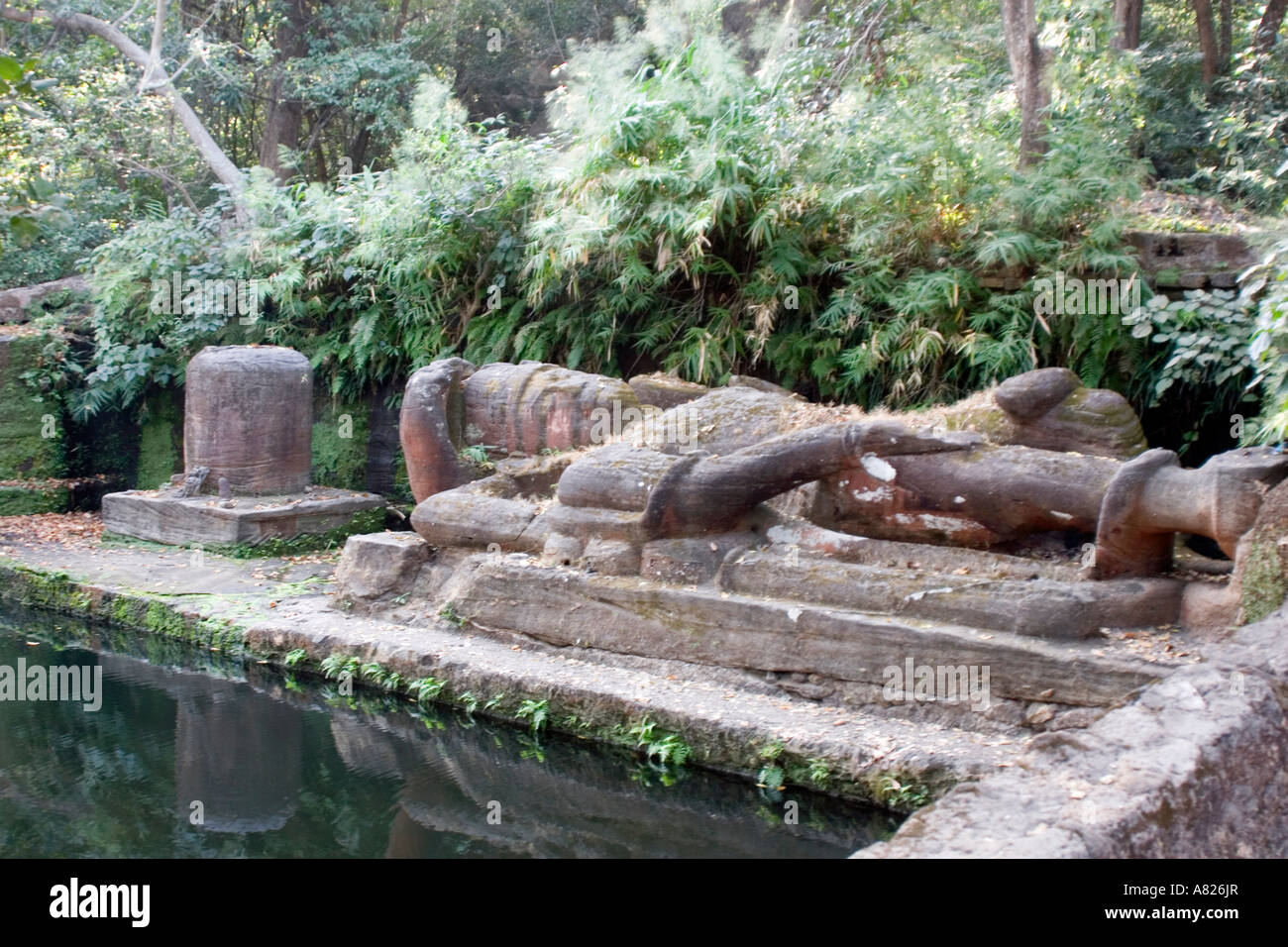 L'Inde du nord le Parc National de Bandavgarh légende locale Vishnu Temple Banque D'Images