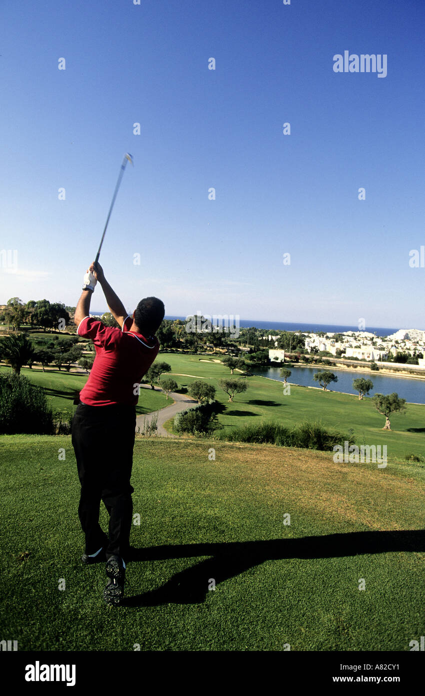 Tunisie, Port El Kantaoui, le golf Banque D'Images