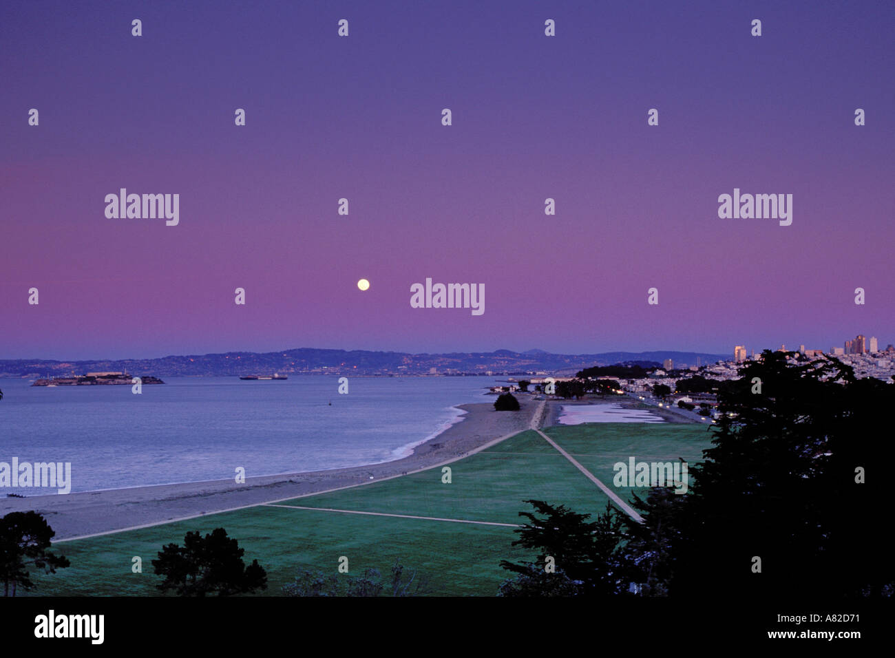 La Californie, San Francisco, lever de Crissy Field Banque D'Images