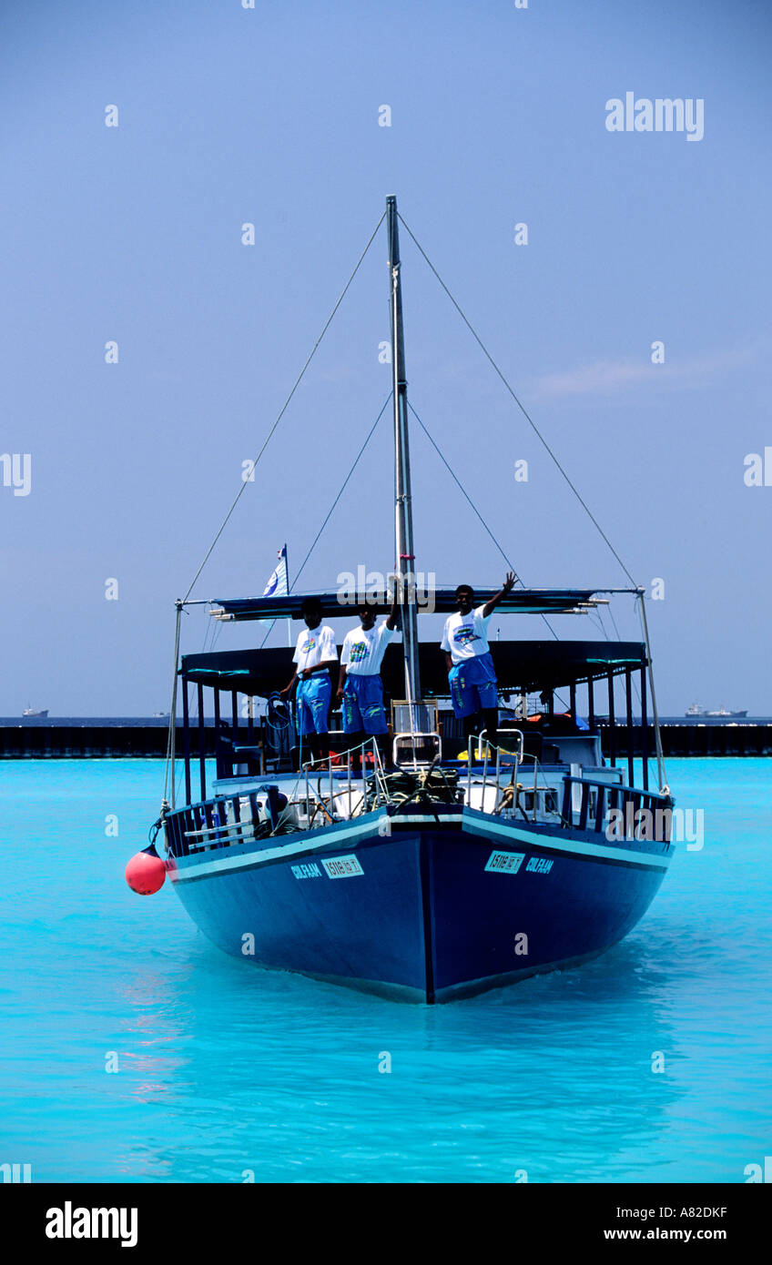 Les Maldives, croisière (plongée) Banque D'Images