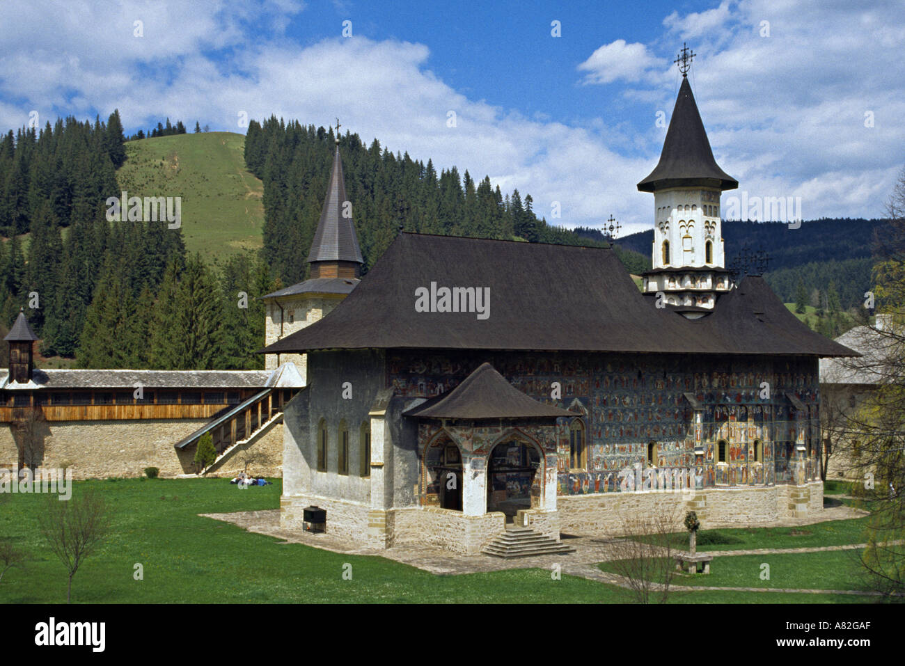 Le monastère de Sucevita, Bucovine, Roumanie Banque D'Images