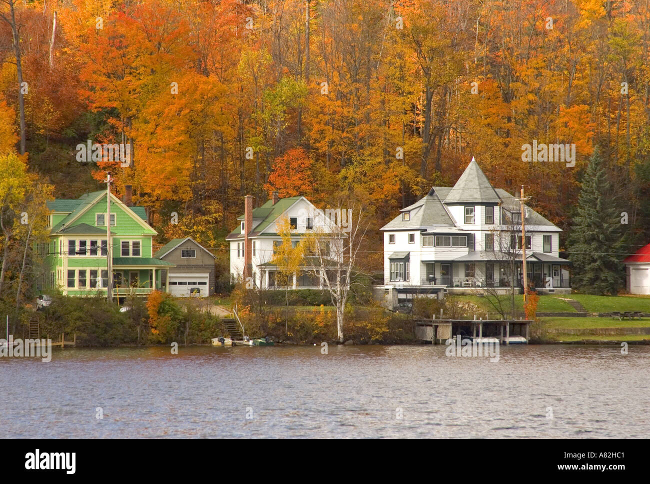 Saranac Lake, Adirondack Park, New York State, USA Banque D'Images