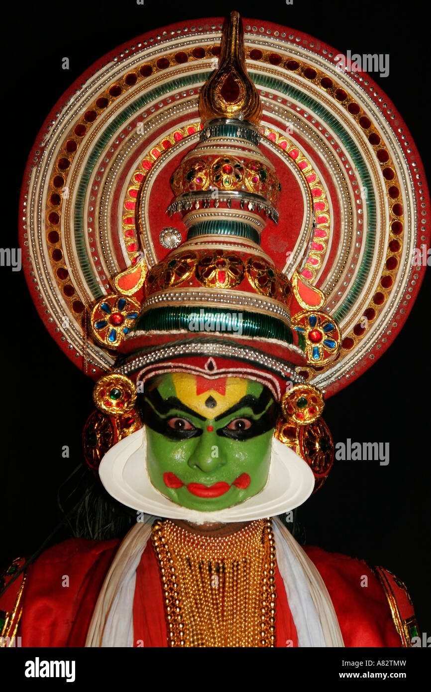 Varkala danse Kathakali Kerala, Inde Banque D'Images