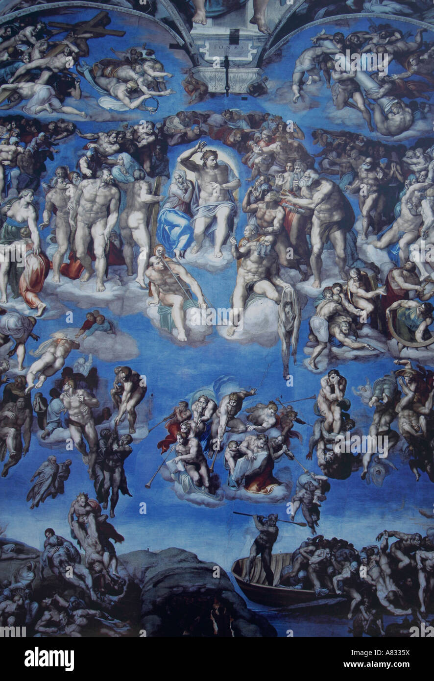 Le Jugement dernier de la Chapelle Sixtine, Vatican, Rome, Italie Banque D'Images